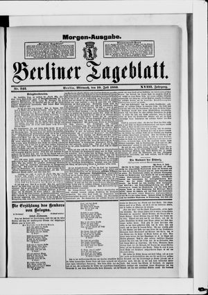 Berliner Tageblatt und Handels-Zeitung on Jul 10, 1889