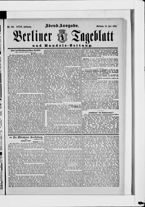 Berliner Tageblatt und Handels-Zeitung vom 10.07.1889