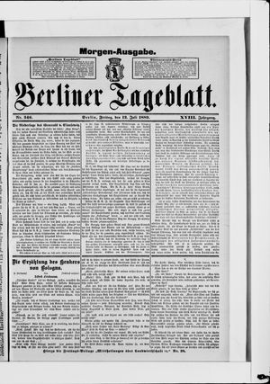 Berliner Tageblatt und Handels-Zeitung vom 12.07.1889