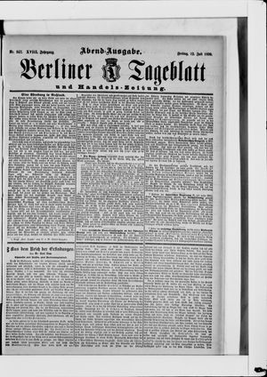 Berliner Tageblatt und Handels-Zeitung on Jul 12, 1889