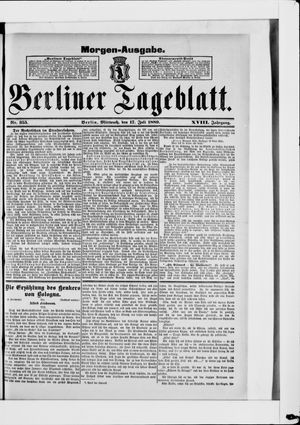 Berliner Tageblatt und Handels-Zeitung vom 17.07.1889