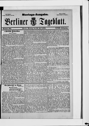 Berliner Tageblatt und Handels-Zeitung vom 22.07.1889