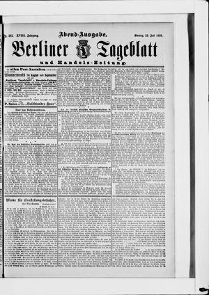Berliner Tageblatt und Handels-Zeitung vom 22.07.1889