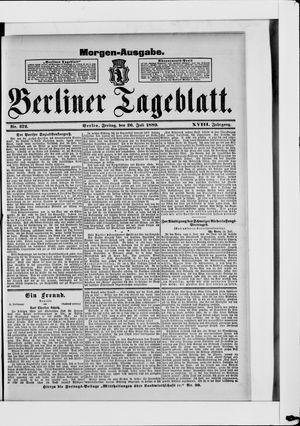 Berliner Tageblatt und Handels-Zeitung vom 26.07.1889