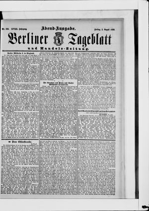 Berliner Tageblatt und Handels-Zeitung on Aug 2, 1889