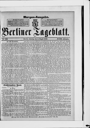 Berliner Tageblatt und Handels-Zeitung vom 04.08.1889