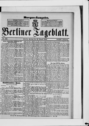 Berliner Tageblatt und Handels-Zeitung vom 16.08.1889