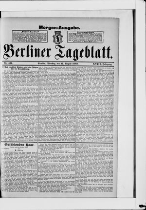 Berliner Tageblatt und Handels-Zeitung vom 27.08.1889