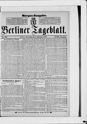 Berliner Tageblatt und Handels-Zeitung vom 05.09.1889