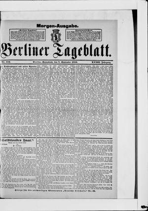 Berliner Tageblatt und Handels-Zeitung vom 08.09.1889