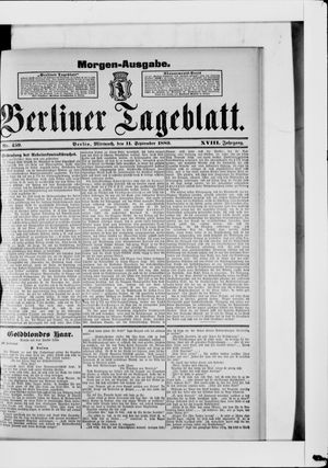 Berliner Tageblatt und Handels-Zeitung vom 12.09.1889