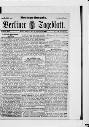 Berliner Tageblatt und Handels-Zeitung vom 17.09.1889