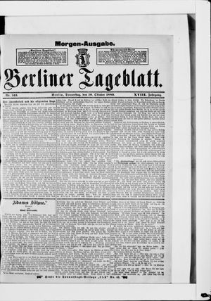 Berliner Tageblatt und Handels-Zeitung vom 10.10.1889