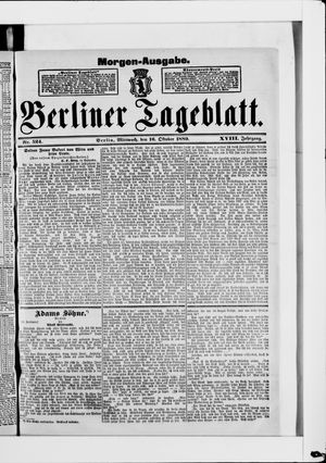 Berliner Tageblatt und Handels-Zeitung vom 16.10.1889