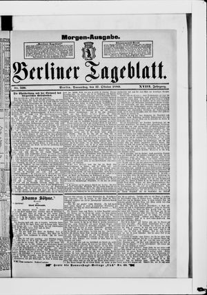 Berliner Tageblatt und Handels-Zeitung vom 17.10.1889