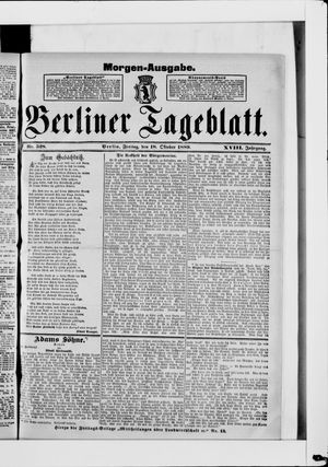 Berliner Tageblatt und Handels-Zeitung vom 18.10.1889