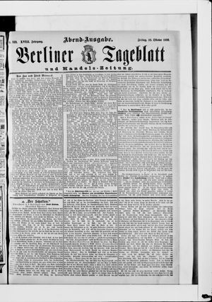 Berliner Tageblatt und Handels-Zeitung vom 18.10.1889