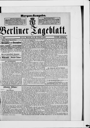 Berliner Tageblatt und Handels-Zeitung vom 23.10.1889
