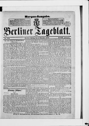 Berliner Tageblatt und Handels-Zeitung vom 01.11.1889