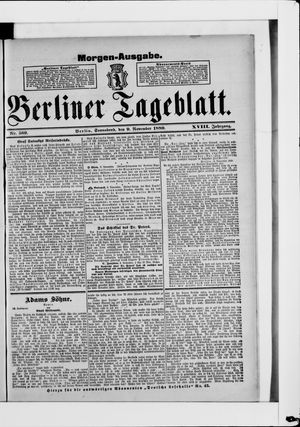 Berliner Tageblatt und Handels-Zeitung vom 09.11.1889
