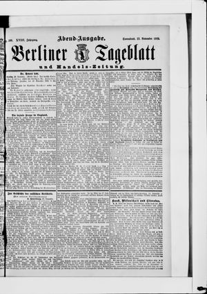 Berliner Tageblatt und Handels-Zeitung vom 23.11.1889