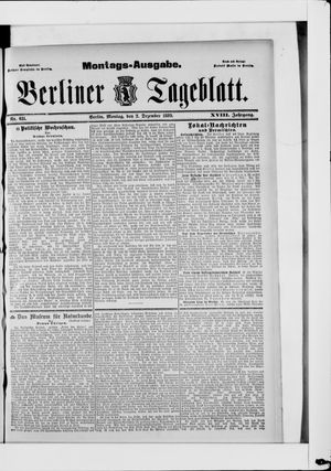 Berliner Tageblatt und Handels-Zeitung vom 02.12.1889