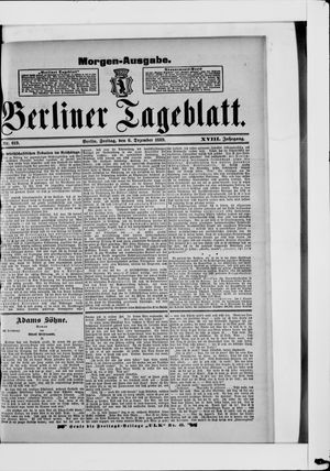 Berliner Tageblatt und Handels-Zeitung vom 06.12.1889