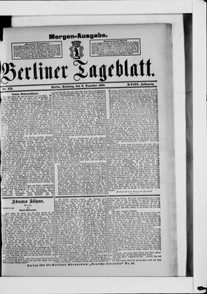 Berliner Tageblatt und Handels-Zeitung vom 08.12.1889