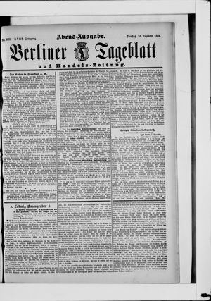 Berliner Tageblatt und Handels-Zeitung vom 10.12.1889