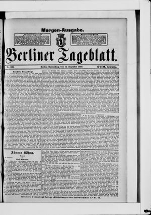 Berliner Tageblatt und Handels-Zeitung vom 12.12.1889