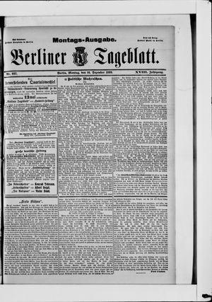 Berliner Tageblatt und Handels-Zeitung vom 16.12.1889