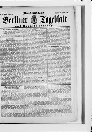 Berliner Tageblatt und Handels-Zeitung vom 06.01.1890