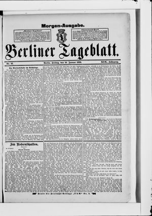 Berliner Tageblatt und Handels-Zeitung vom 10.01.1890
