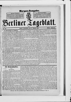Berliner Tageblatt und Handels-Zeitung vom 11.01.1890