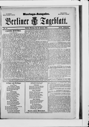 Berliner Tageblatt und Handels-Zeitung vom 13.01.1890