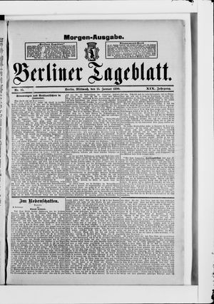 Berliner Tageblatt und Handels-Zeitung vom 15.01.1890