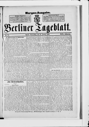 Berliner Tageblatt und Handels-Zeitung vom 16.01.1890