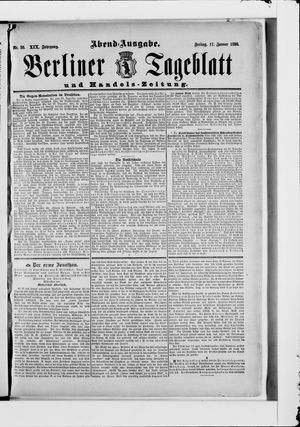 Berliner Tageblatt und Handels-Zeitung vom 17.01.1890