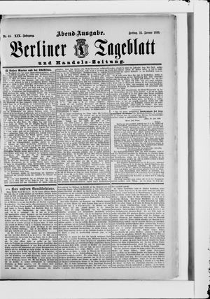 Berliner Tageblatt und Handels-Zeitung on Jan 24, 1890