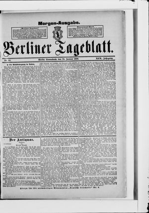 Berliner Tageblatt und Handels-Zeitung on Jan 25, 1890