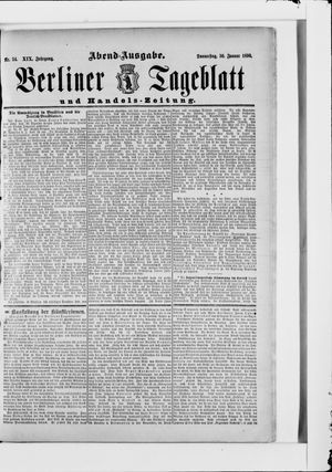 Berliner Tageblatt und Handels-Zeitung vom 30.01.1890