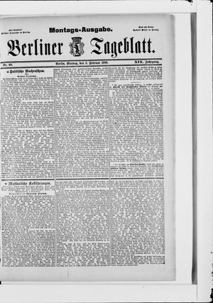 Berliner Tageblatt und Handels-Zeitung vom 03.02.1890