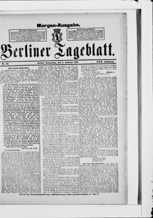 Berliner Tageblatt und Handels-Zeitung vom 06.02.1890