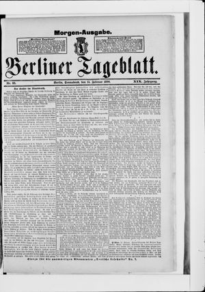 Berliner Tageblatt und Handels-Zeitung vom 15.02.1890