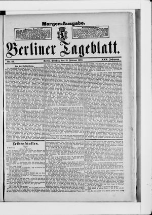 Berliner Tageblatt und Handels-Zeitung on Feb 18, 1890