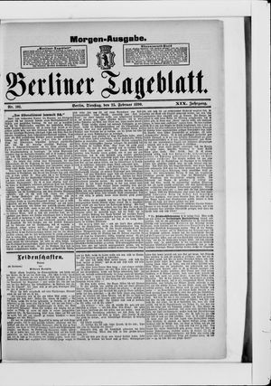 Berliner Tageblatt und Handels-Zeitung vom 25.02.1890