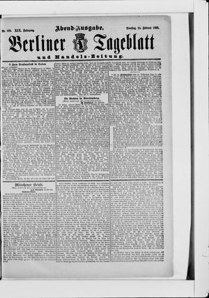 Berliner Tageblatt und Handels-Zeitung vom 25.02.1890