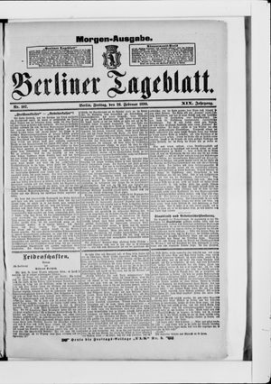 Berliner Tageblatt und Handels-Zeitung vom 28.02.1890