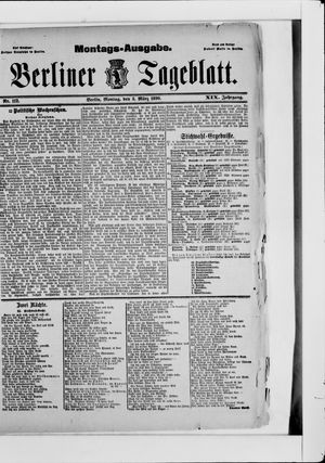 Berliner Tageblatt und Handels-Zeitung vom 03.03.1890