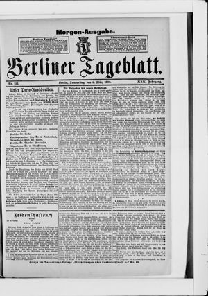 Berliner Tageblatt und Handels-Zeitung vom 06.03.1890